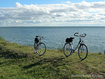 Küstenwanderung mit dem Fahrrad